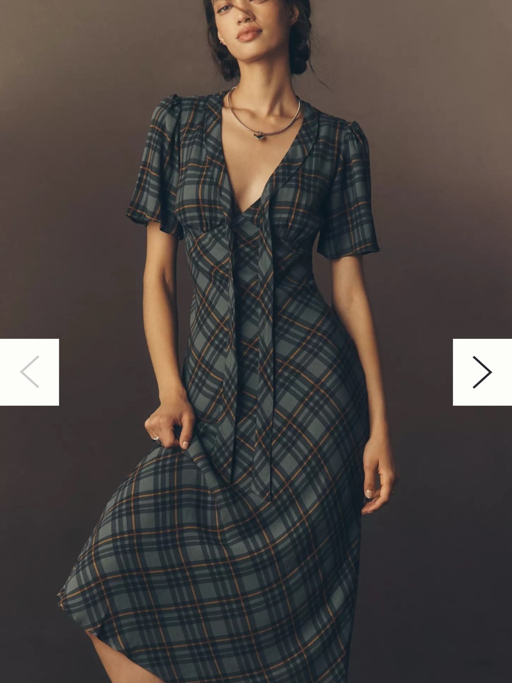 NWT Reformation Tyra Short Sleeve V-Neck Midi Dress